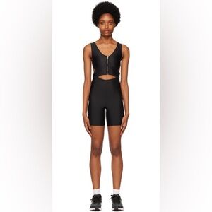 OUTDOOR VOICES Cut Out Black Bodysuit | XL | Onesie | Biker Shorts